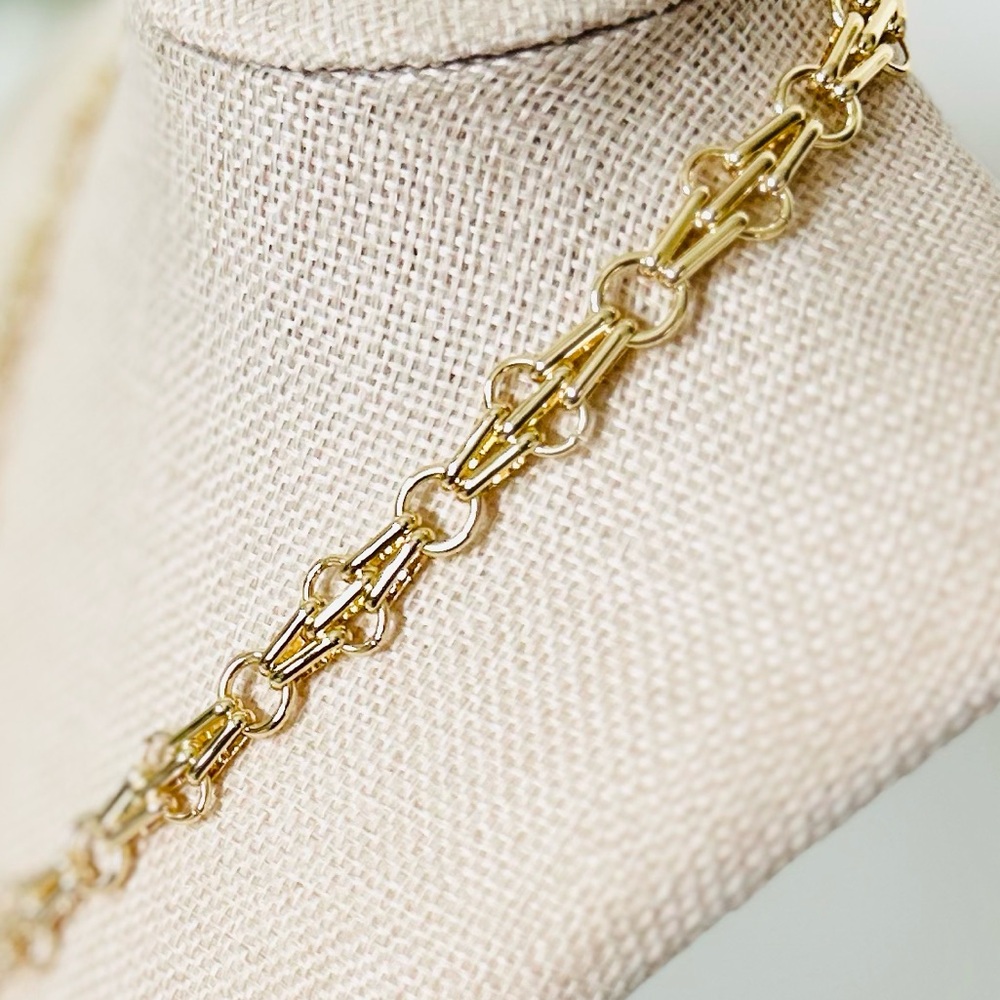 Coach Gold Handtag Signature C Charm Chain Necklace - Picture 7 of 8
